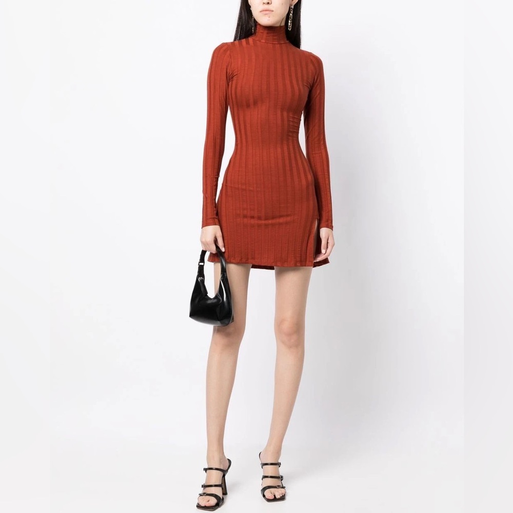 Reformation NWT Libra Knit Dress Long Sleeve Mini